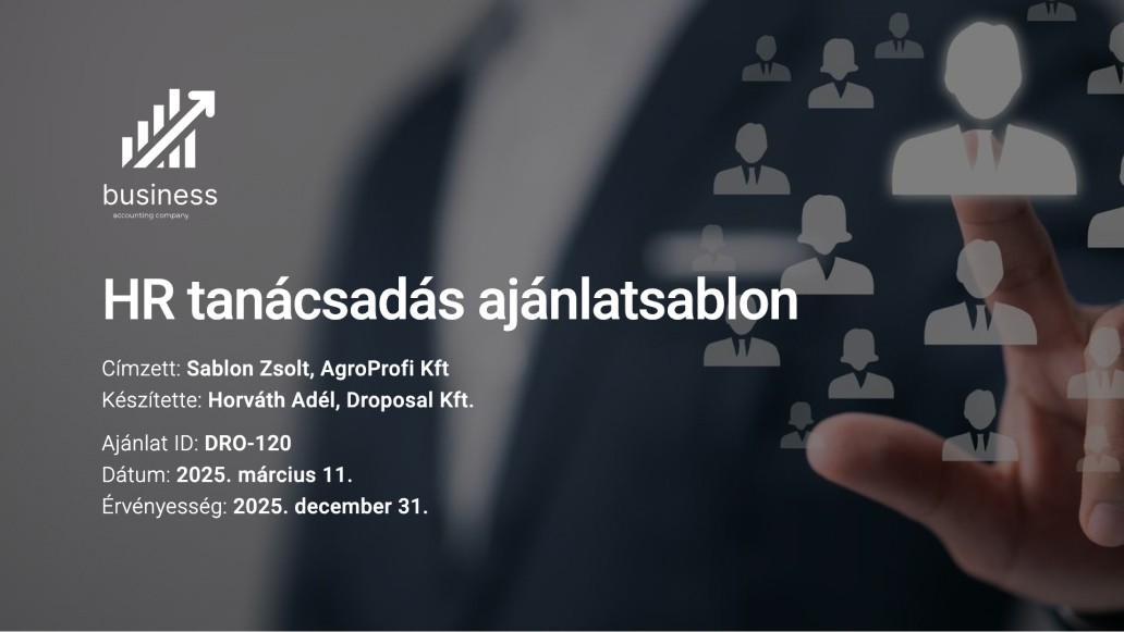 HR tanácsadás ajánlatsablon