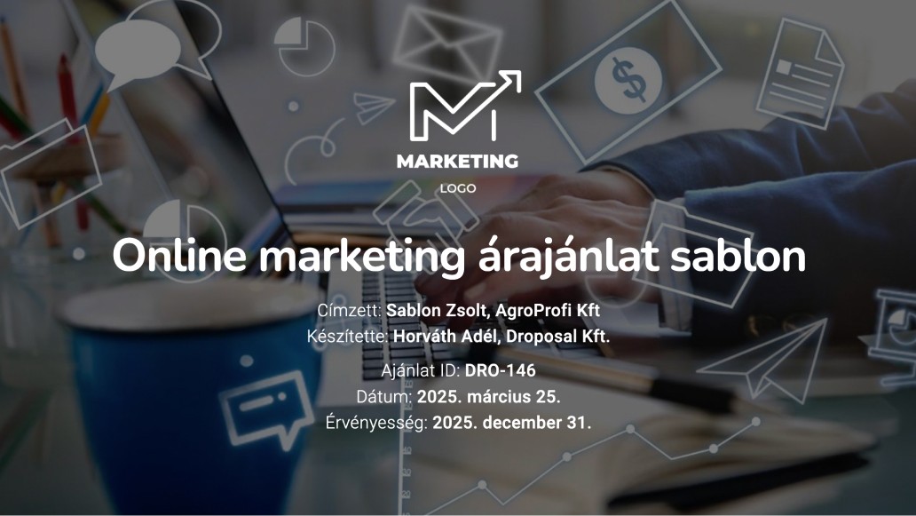 Online marketing árajánlat sablon