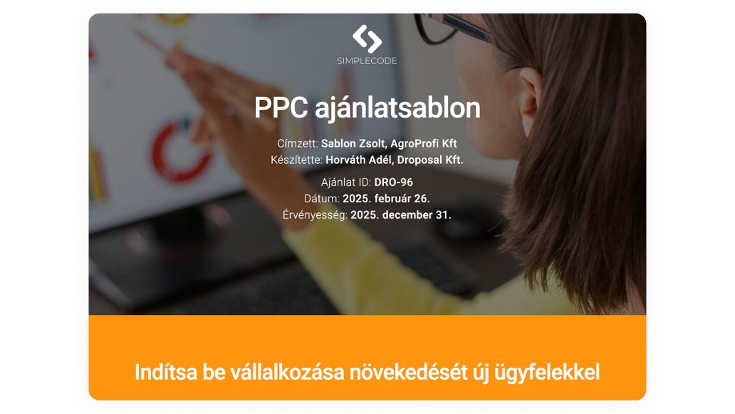 PPC ajánlatsablon